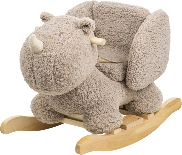 Nattou plyšová hojdacia hračka Teddy nosorožec taupe