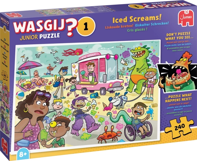 Jumbo puzzle Wasgij Junior 1: Ľadové výkriky! 240 dielikov