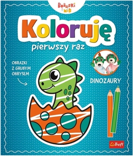 Vyfarbujem prvýkrát: Dinosaury – detská omaľovánka s dinosaurami