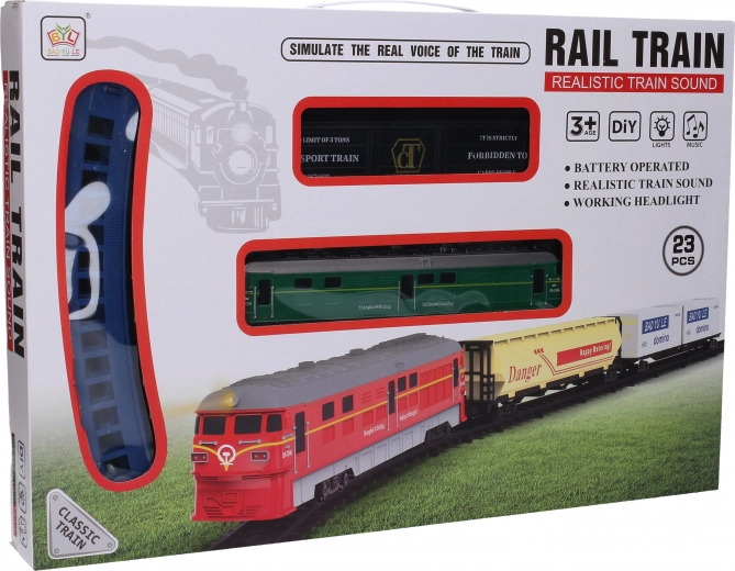 Vlaková trať s efektmi 106 × 106 cm