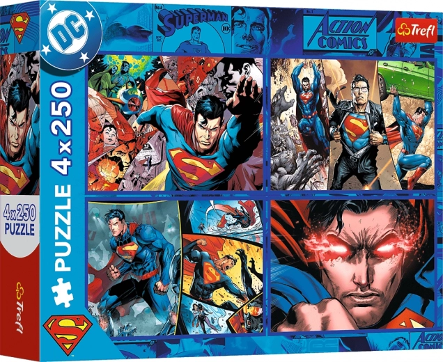 Puzzle 4x250 Odvaha SUPERMANA TREFL