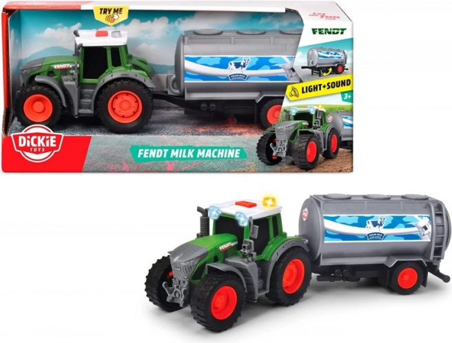 Traktor s prívesom na mlieko FARM 26 cm