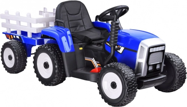 Elektrický traktor s prívesom a diaľkovým ovládaním – Zelená