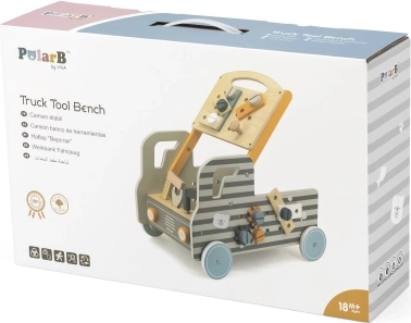 Drevený pojazdný ponk – auto s náradím POLARB