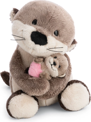 NICI plyšová vydra s mláďatkom Little & Me 20 cm