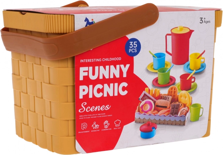 Detský piknikový košík – 35 dielov