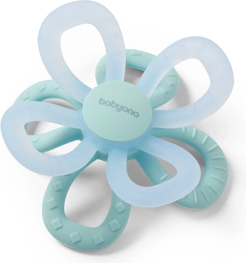 Silikónové hryzadlo Babyono Flower modré