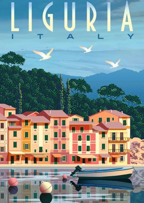 Ravensburger puzzle Pohľadnica z Ligúrie 1000 dielikov