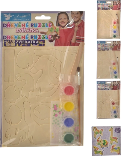 Kreatívna sada puzzle na vymaľovanie 15 × 20 cm (5 motívov)