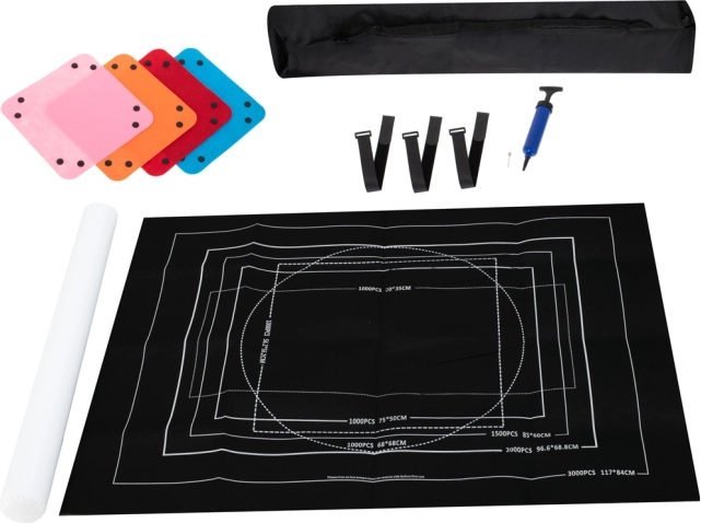 rolovacia filcová podložka na puzzle 1500–3000 dielikov s tubou a doplnkami