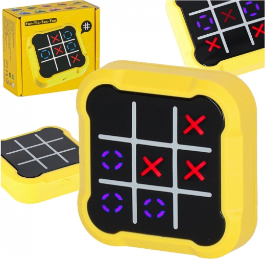 Elektronická hra OXO prenosná žltá