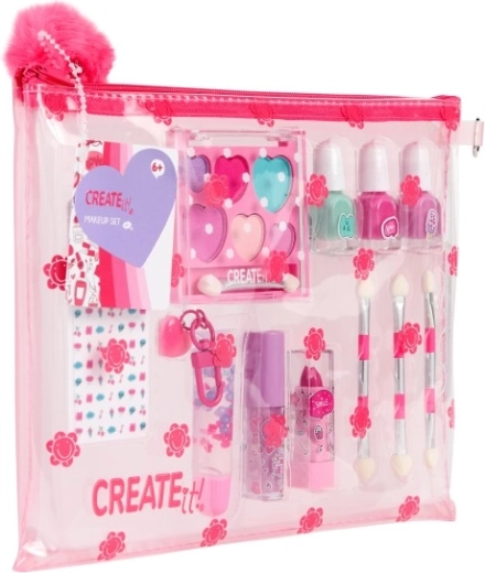 Praktická priehľadná taštička s kvetmi