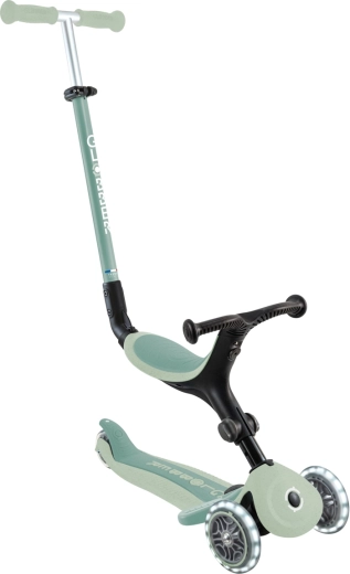 Globber GO•UP Active Lights Ecologic 3v1 pistáciová