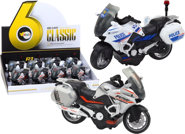 Motorka s frikčným pohonom 1:10 policajné športové
