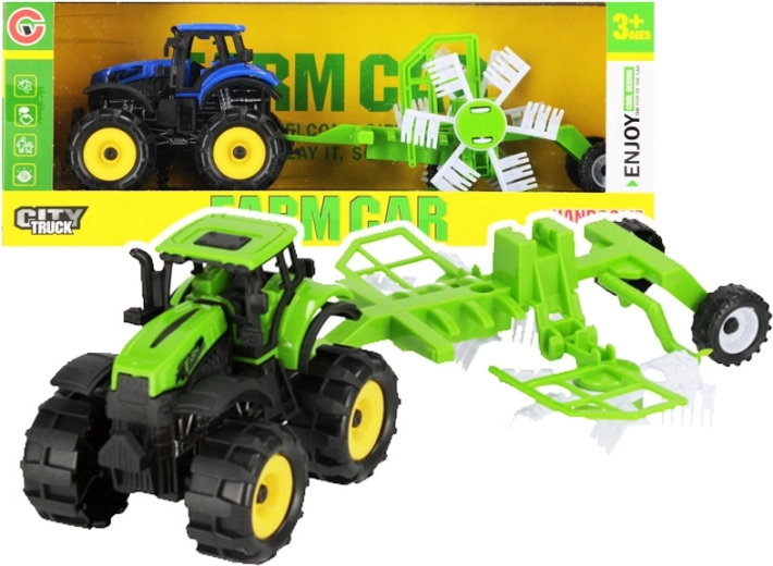 Farmársky traktor s hrabličkami na pull-back