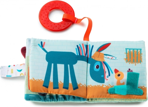 Lilliputiens - Farma - Textilná Knižka s Hryzátkom