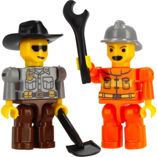 Dve minifigúrky a náradie pre príbehy zo stavby