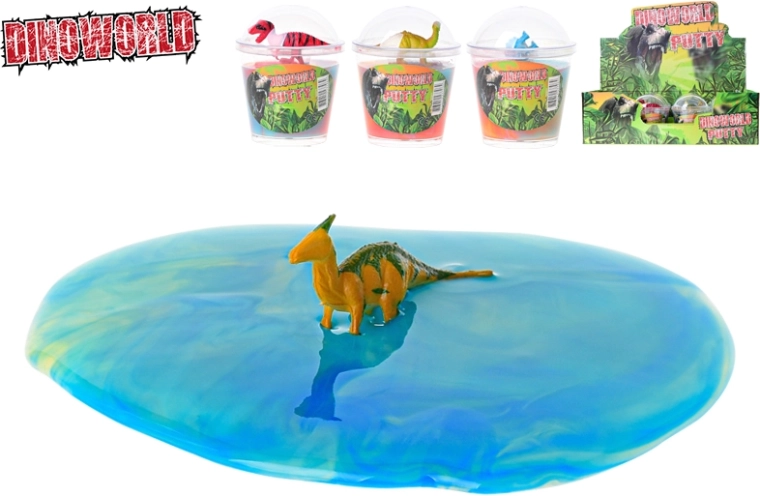 Dinoworld sliz s dinosaurom v kelímku