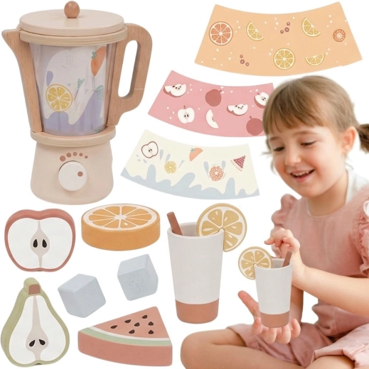 Tooky Toy drevený detský mixér s príslušenstvom (18 dielov)