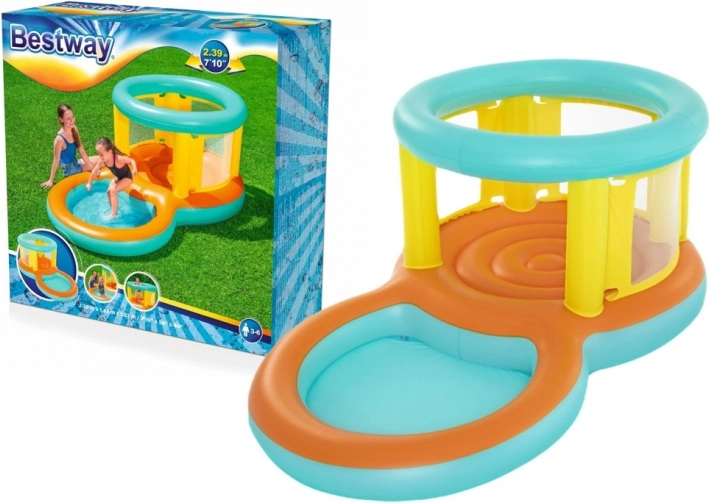 Bestway Jumptopia 2v1 nafukovacie detské ihrisko s brodiskom a trampolínou