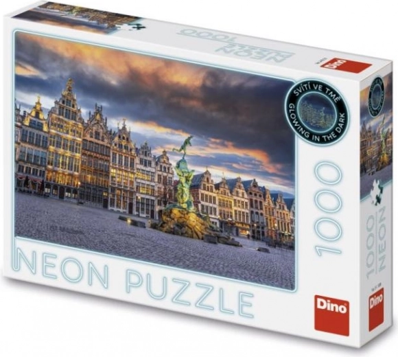 Neónové puzzle Búrka nad Antverpami 1000 dielikov