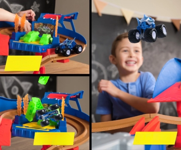 Osvetlená crash zóna a kaskadérske prekážky