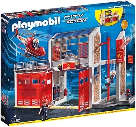 Playmobil City Action veľká hasičská stanica s helikoptérou