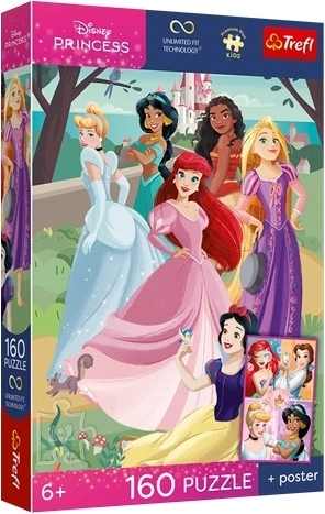 Trefl Disney princezné puzzle 160 dielikov Očarujúci večierok
