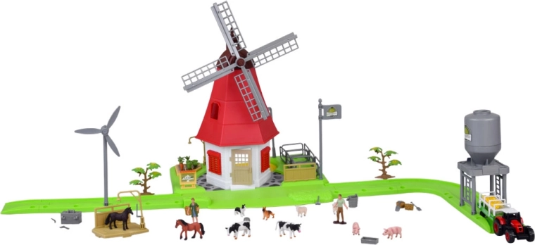 Dvojpodlažný mlyn s otočnými lopatkami