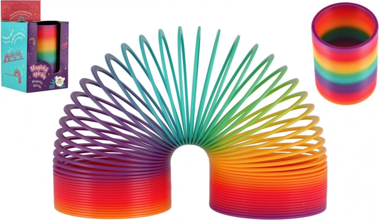 Dúhová magická pružina – plastová hračka 7,5 cm