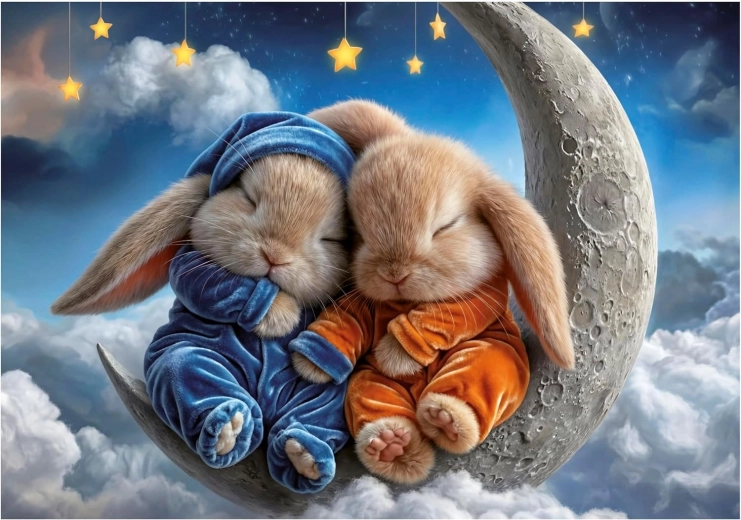 Educa puzzle Spiaci zajačikovia 100 dielikov