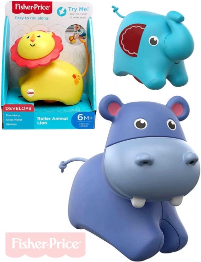 Fisher-Price pojazdné hrkajúce zvieratko pre bábätko - 1 kus
