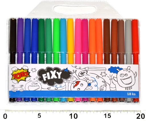 Sada farebných fixiek 18 ks