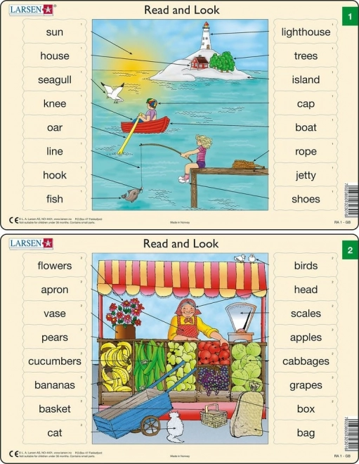 LARSEN puzzle angličtina – more, 16 dielikov