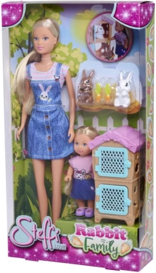 Bábika Steffi a Evička s Králičou Rodinou