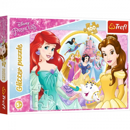 puzzle 100 dielikov s trblietkami – spomienky BELLY a ARIEL od TREFL