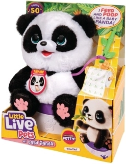 Interaktívna panda Little Live Pets ChuChu s nočníkom