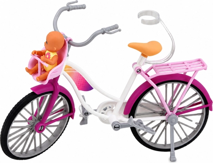 Bicykel s detskou sedačkou a bábätkom