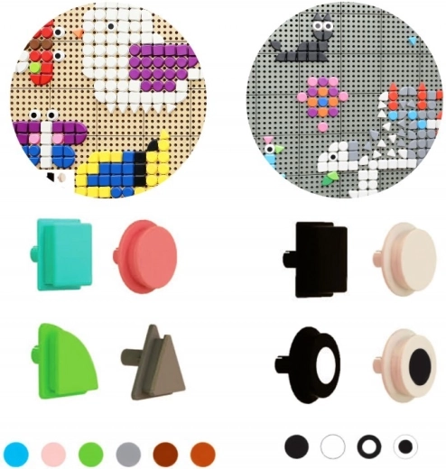 Masterkidz geometrické dieliky pre STEM tabuľu – 256 dielikov