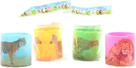 Pružina Safari – plastová skákacia hračka so zvieratkami