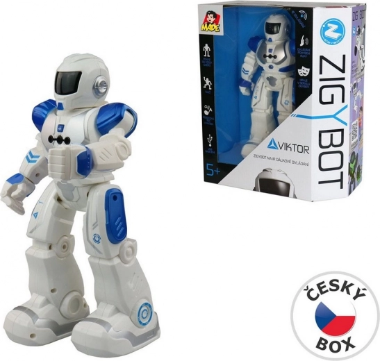 Robot Viktor 27 cm s 21 funkciami v modrej farbe