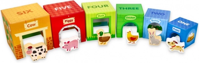 stohovacie kocky so zvieratkami z farmy