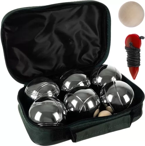 Súprava Pétanque – 6 kovových gúľ s puzdrom