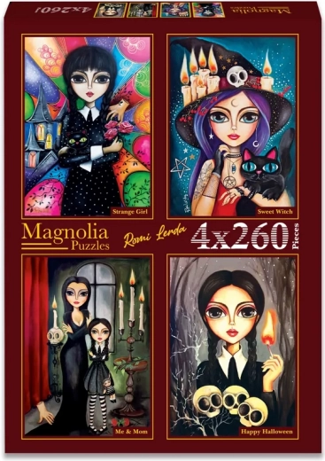 Sada puzzle Magnolia Šťastný Halloween – 4×260 dielikov