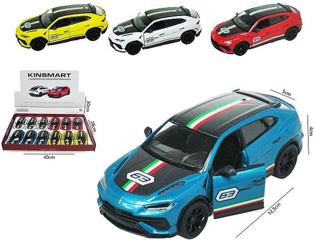 Mini autíčko Lamborghini Urus s pull-back pohonom a otváracími dverami