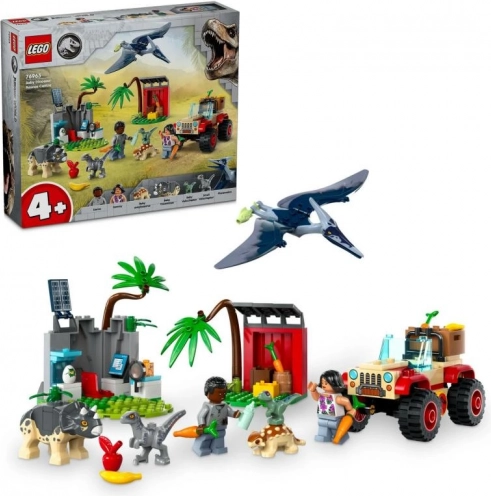 LEGO Jurassic World centrum záchrany pre malé dinosaury
