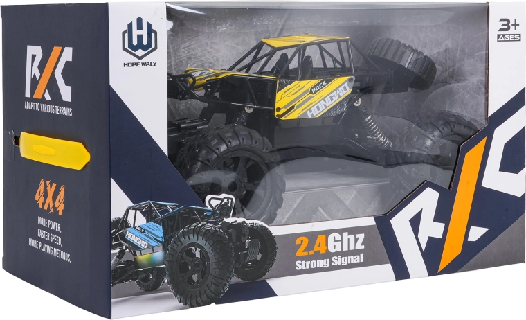 RC terénny crawler ROCK žltý 1:14
