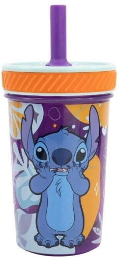 Bezpečný detský téglik s náustkom Stitch - 1 kus
