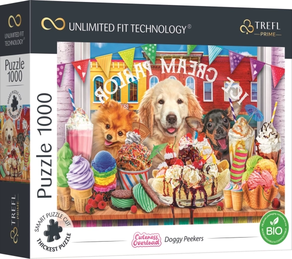 Trefl UFT puzzle Cuteness Overload: psíky pred cukrárňou 1000 dielikov