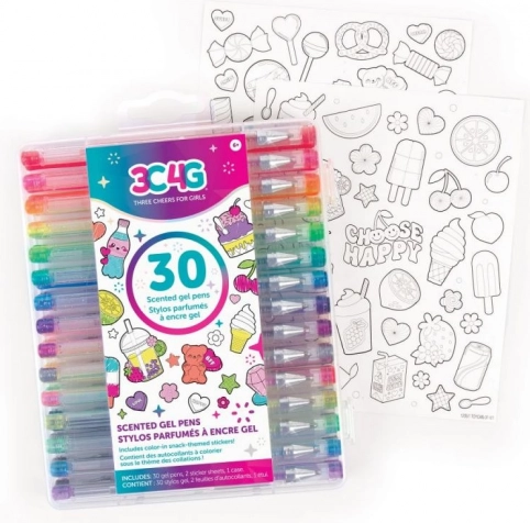 Vonné gélové perá, 30 ks